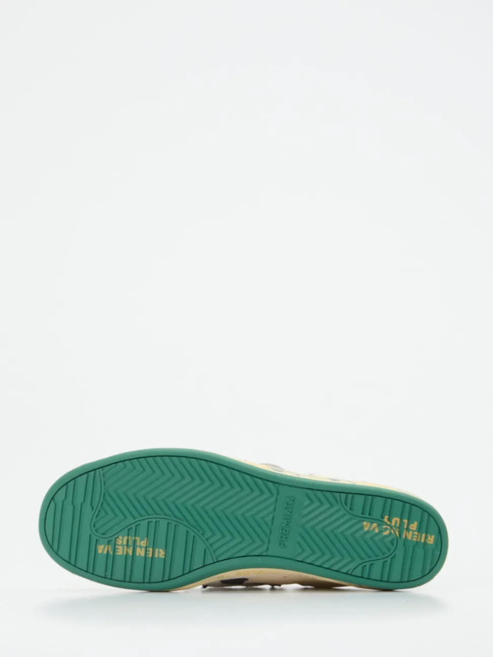 Premiata – Sneaker aus Kalbleder in Beige-Grün