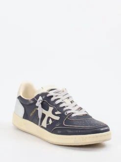 Premiata – Sneaker aus Kalbleder mit Metallic-Details