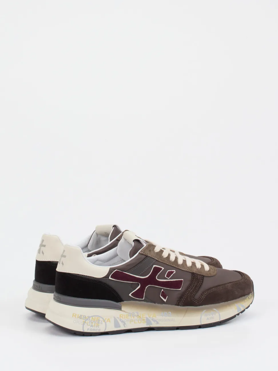 Premiata – Sneaker aus Veloursleder und Textil braun