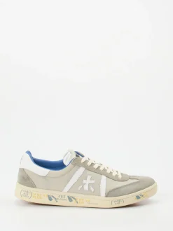 Premiata – Sneaker aus Veloursleder und Nylon grau