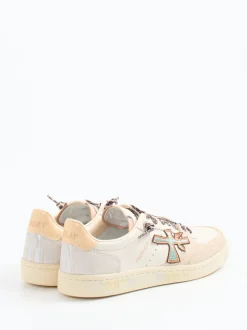 Premiata – Sneaker aus Velours- und Glattleder beige
