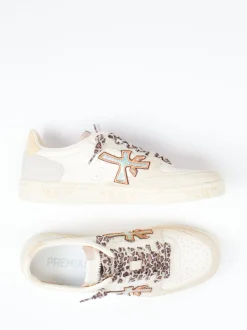 Premiata – Sneaker aus Velours- und Glattleder beige