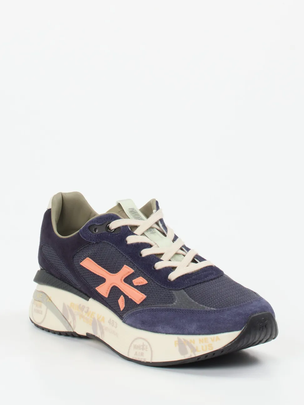 Premiata – Sneaker aus Veloursleder und Mesh dunkelblau