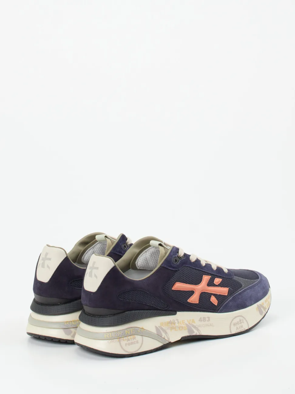 Premiata – Sneaker aus Veloursleder und Mesh dunkelblau