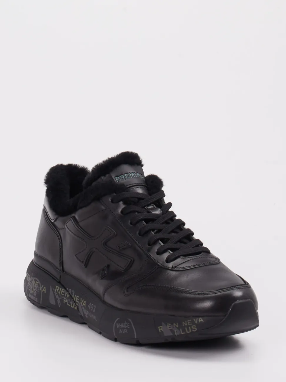 Premiata – Sneaker aus Velourleder in Schwarz