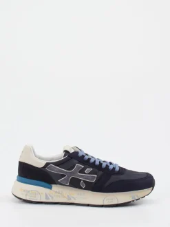 Premiata – Sneaker aus Velour/Textil in Dunkelblau