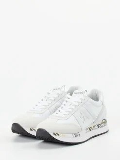 Premiata – Sneaker aus Veloursleder Offwhite