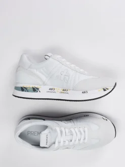 Premiata – Sneaker aus Veloursleder Offwhite