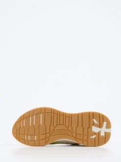 Premiata – Sneaker aus Veloursleder und Mesh beige