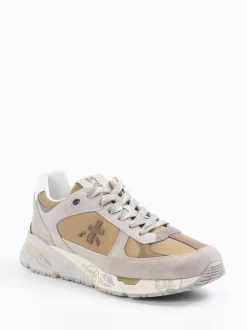 Premiata – Sneaker aus Veloursleder und Textil braun