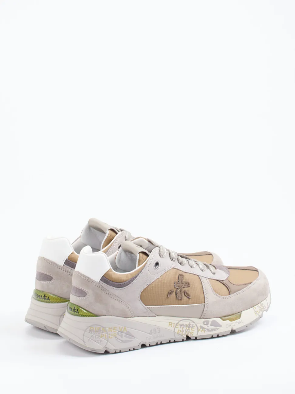 Premiata – Sneaker aus Veloursleder und Textil braun