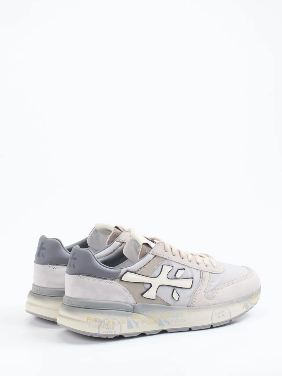 Premiata – Sneaker aus Veloursleder und Textil grau