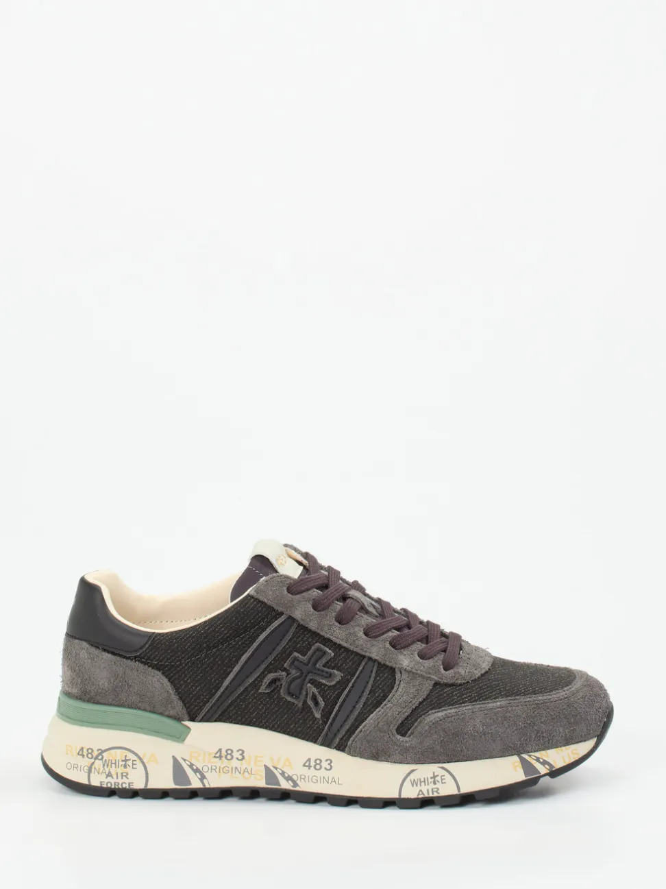 Premiata – Sneaker aus Veloursleder in Anthrazit