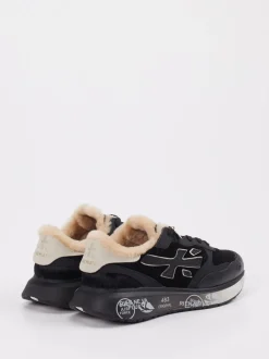 Premiata – Sneaker aus Veloursleder schwarz