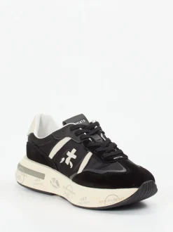 Premiata – Sneaker aus Veloursleder und Nylon Schwarz