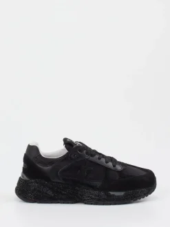 Premiata – Sneaker aus Veloursleder und Textil Schwarz