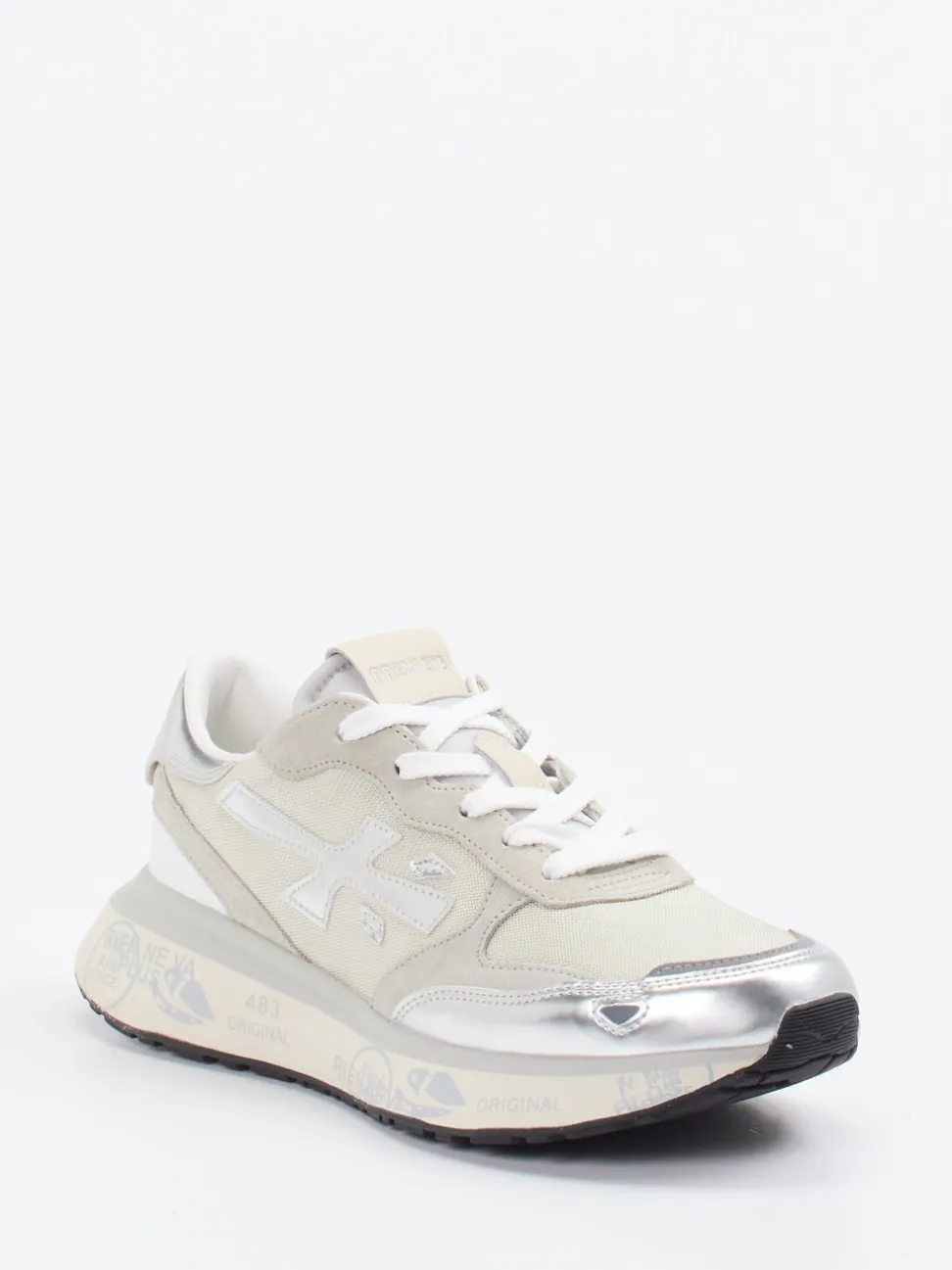 Premiata – Sneaker aus Veloursleder mit Metallic-Details