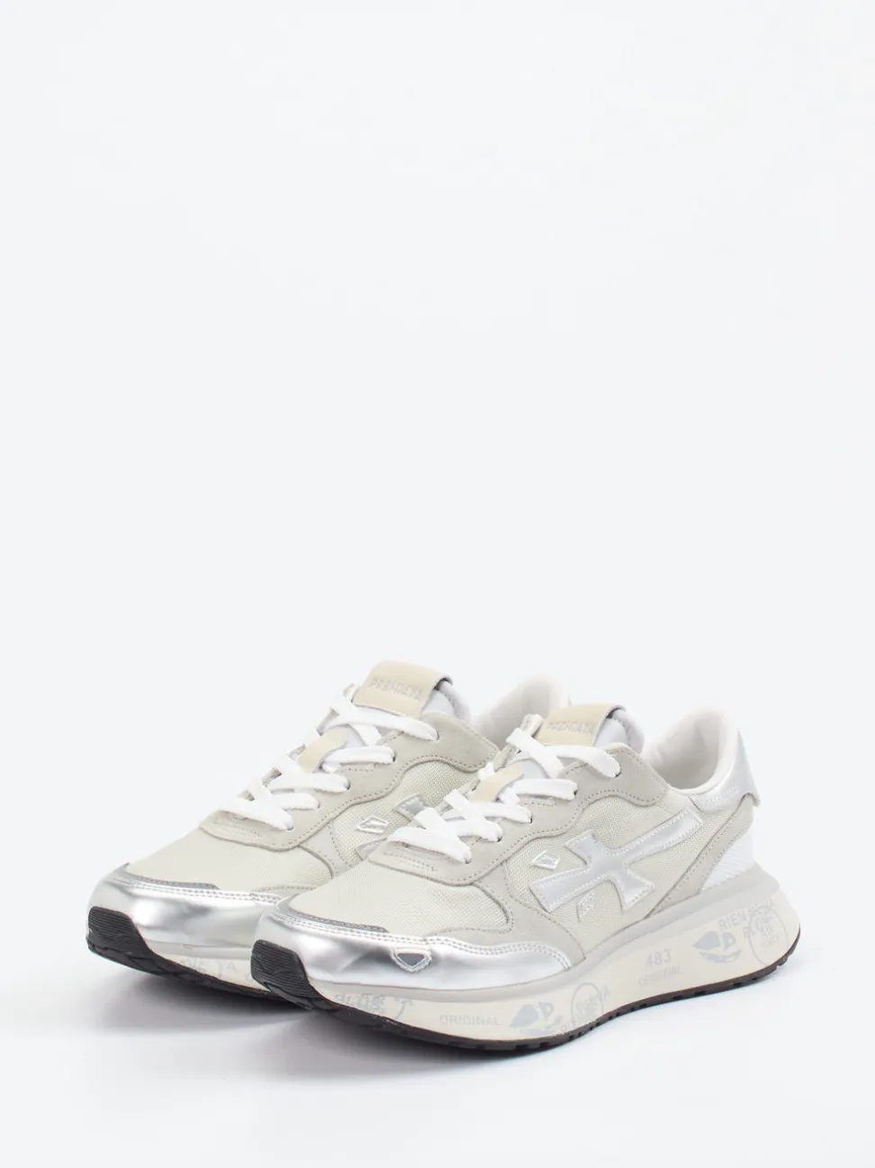 Premiata – Sneaker aus Veloursleder mit Metallic-Details