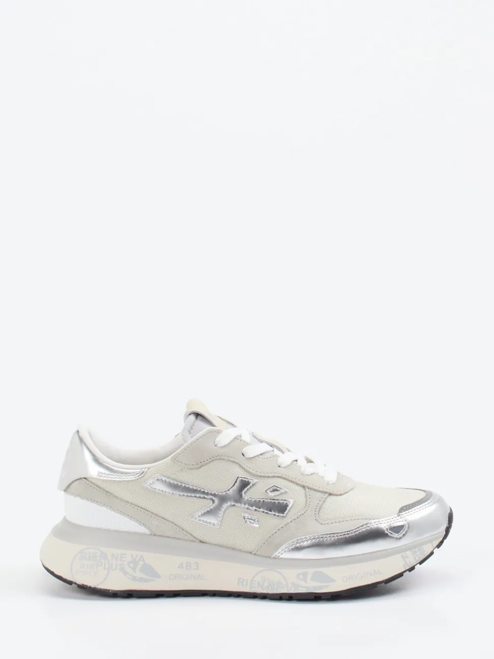 Premiata – Sneaker aus Veloursleder mit Metallic-Details