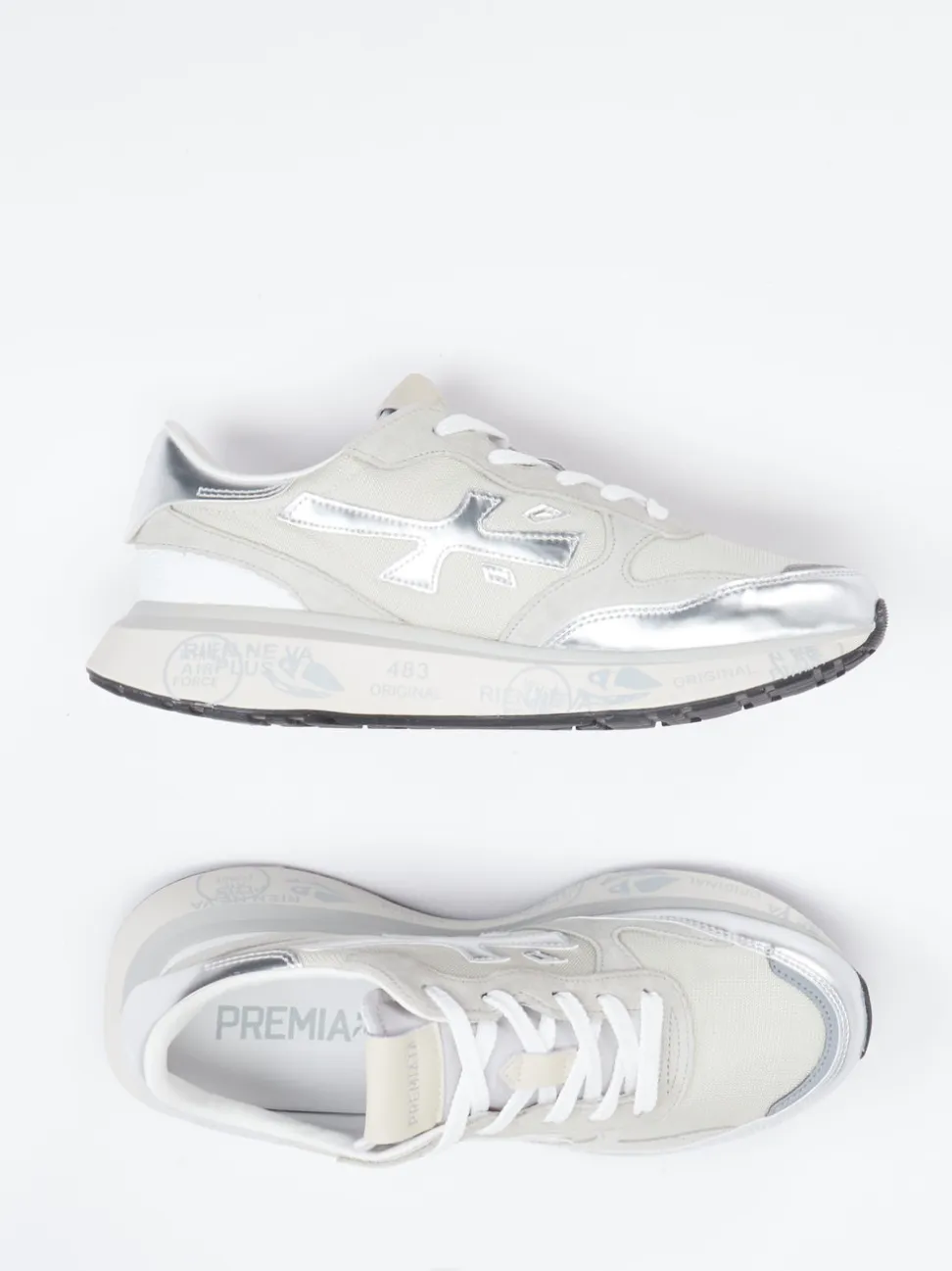 Premiata – Sneaker aus Veloursleder mit Metallic-Details