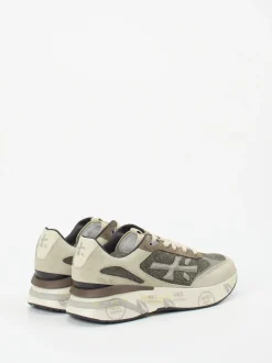 Premiata – Sneaker aus Veloursleder und Mesh beige