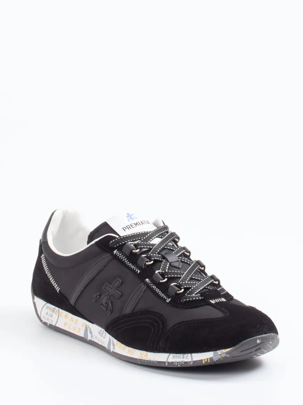 Premiata – Sneaker aus Veloursleder und Nylon schwarz