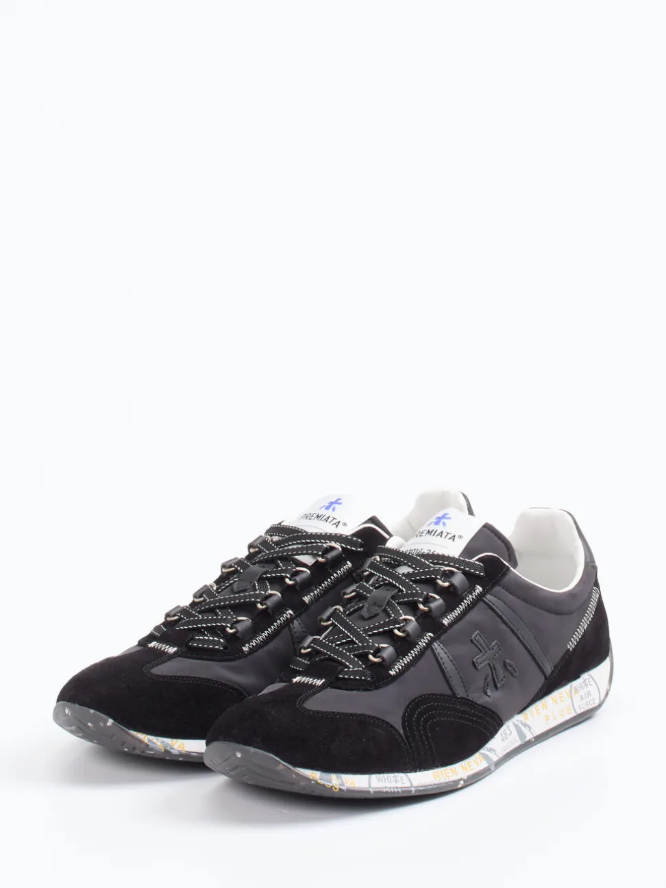 Premiata – Sneaker aus Veloursleder und Nylon schwarz