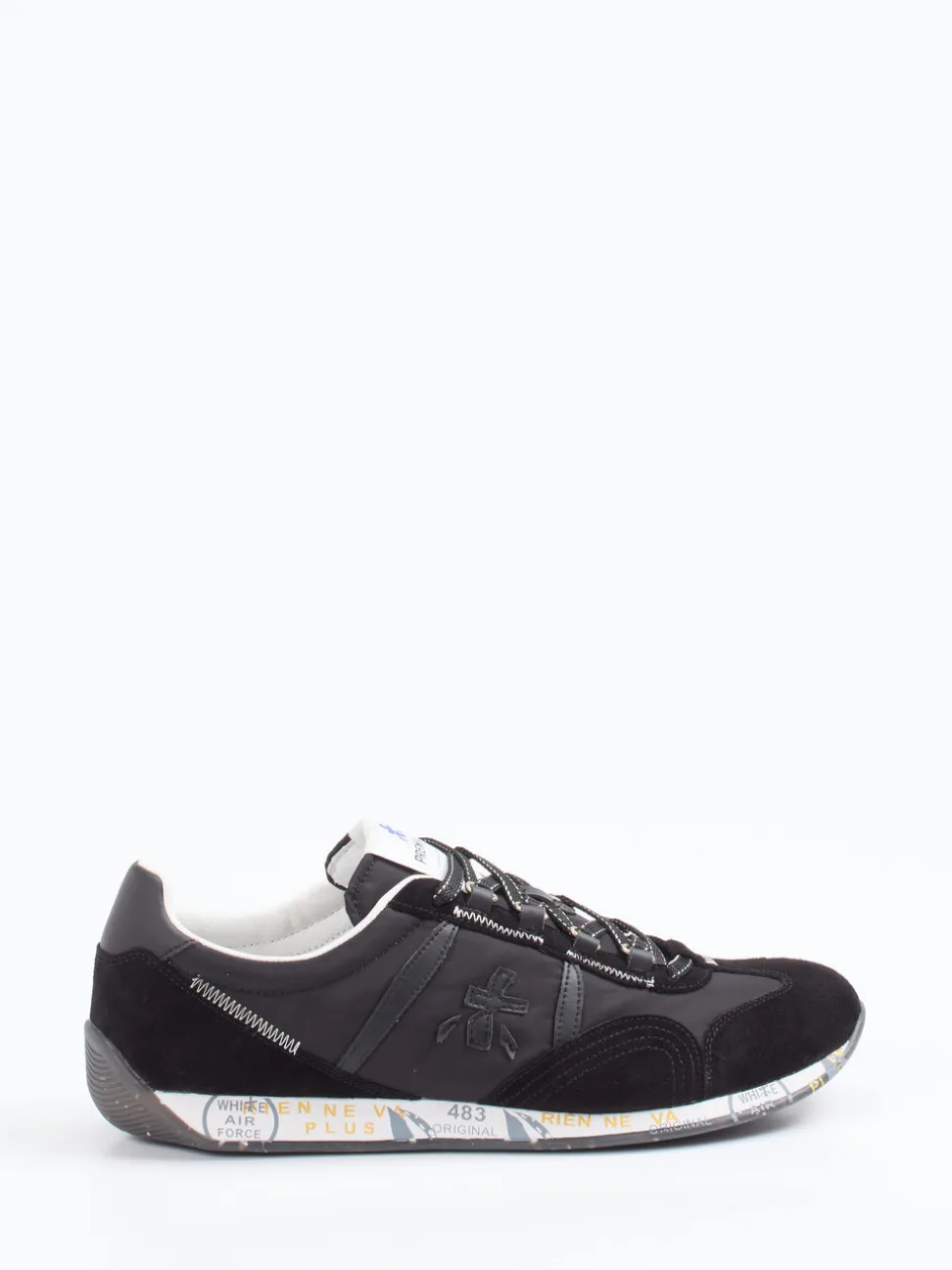 Premiata – Sneaker aus Veloursleder und Nylon schwarz
