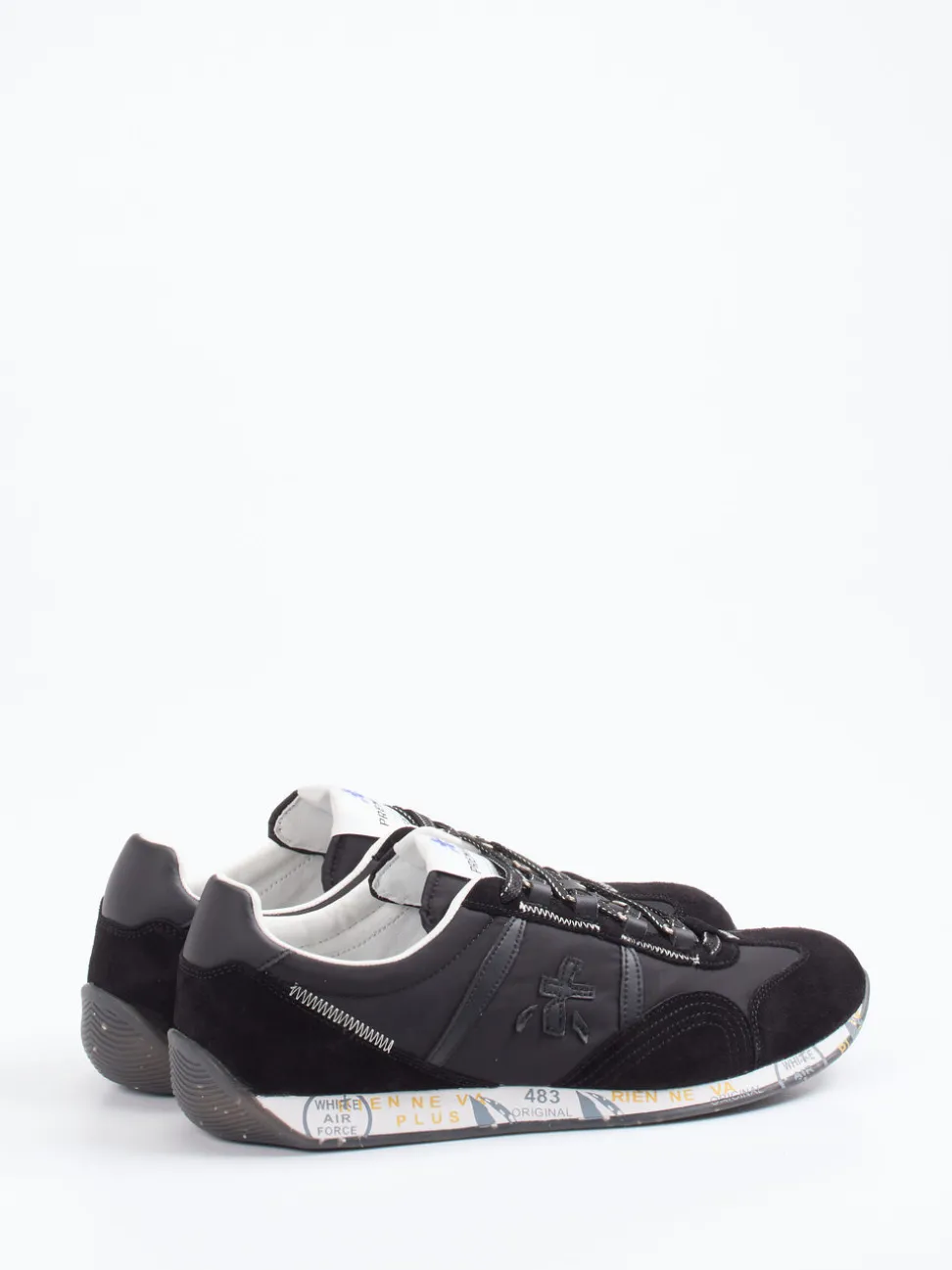 Premiata – Sneaker aus Veloursleder und Nylon schwarz