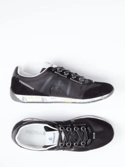 Premiata – Sneaker aus Veloursleder und Nylon schwarz