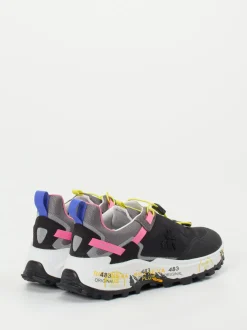 Premiata – Trail-Sneaker aus Textil in Schwarz
