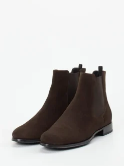 Pretty Ballerinas – Chelsea Boots aus Veloursleder Dunkelbraun