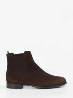 Pretty Ballerinas – Chelsea Boots aus Veloursleder Dunkelbraun