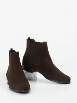 Pretty Ballerinas – Chelsea Boots aus Veloursleder Dunkelbraun