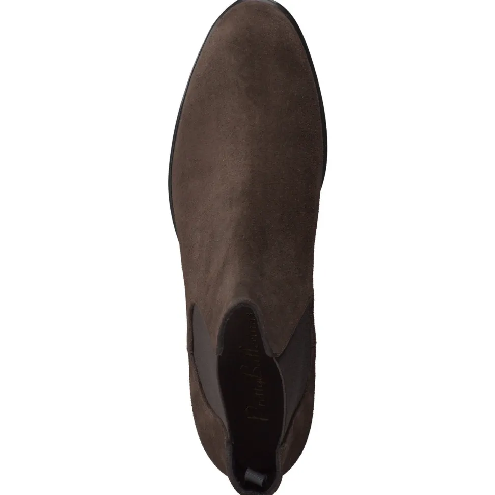 Pretty Ballerinas – Chelsea Boots aus Veloursleder Dunkelbraun