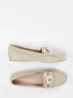 Pretty Ballerinas – Loafer aus Veloursleder beige