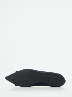 Pretty Ballerinas – Loafer-Ballerinas aus Veloursleder blau