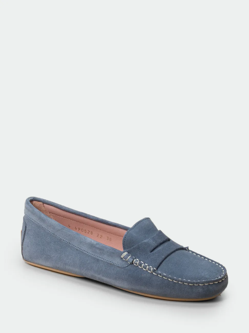 Pretty Ballerinas – Loafer aus Veloursleder jeansblau