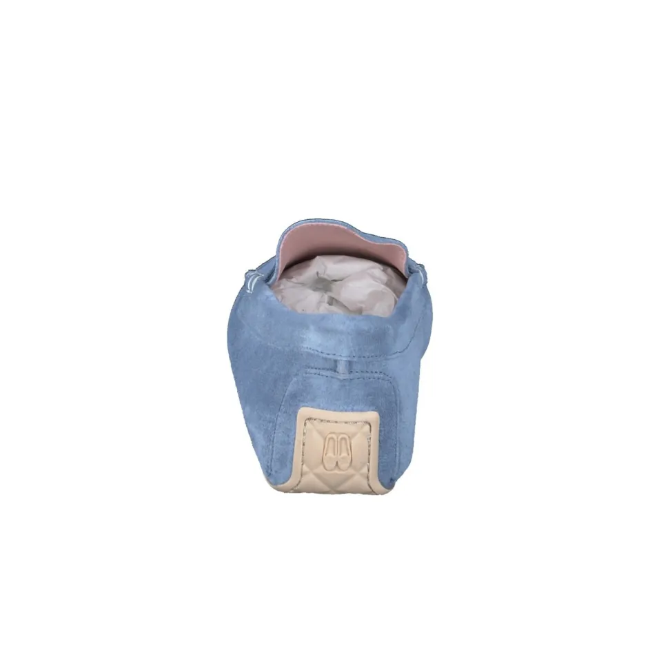 Pretty Ballerinas – Loafer aus Veloursleder jeansblau