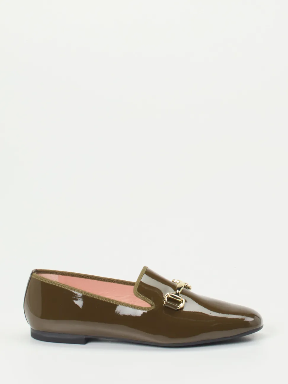 Pretty Ballerinas – Loafer aus Lackleder in Olivgrün
