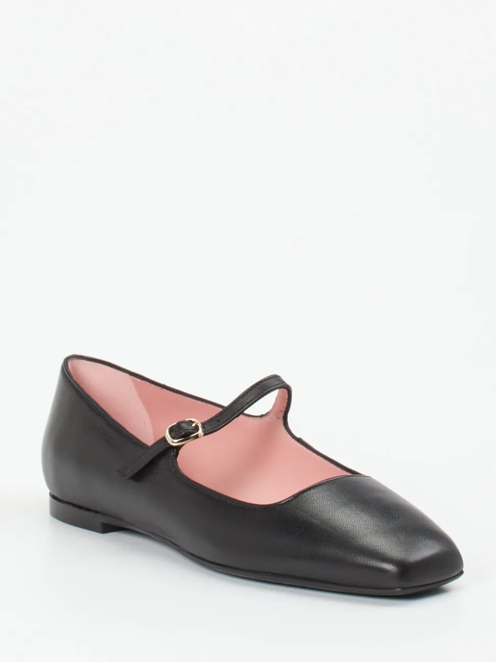 Pretty Ballerinas – Mary Janes aus Kalbleder Schwarz