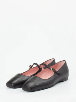 Pretty Ballerinas – Mary Janes aus Kalbleder Schwarz
