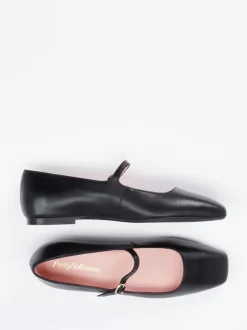 Pretty Ballerinas – Mary Janes aus Kalbleder Schwarz