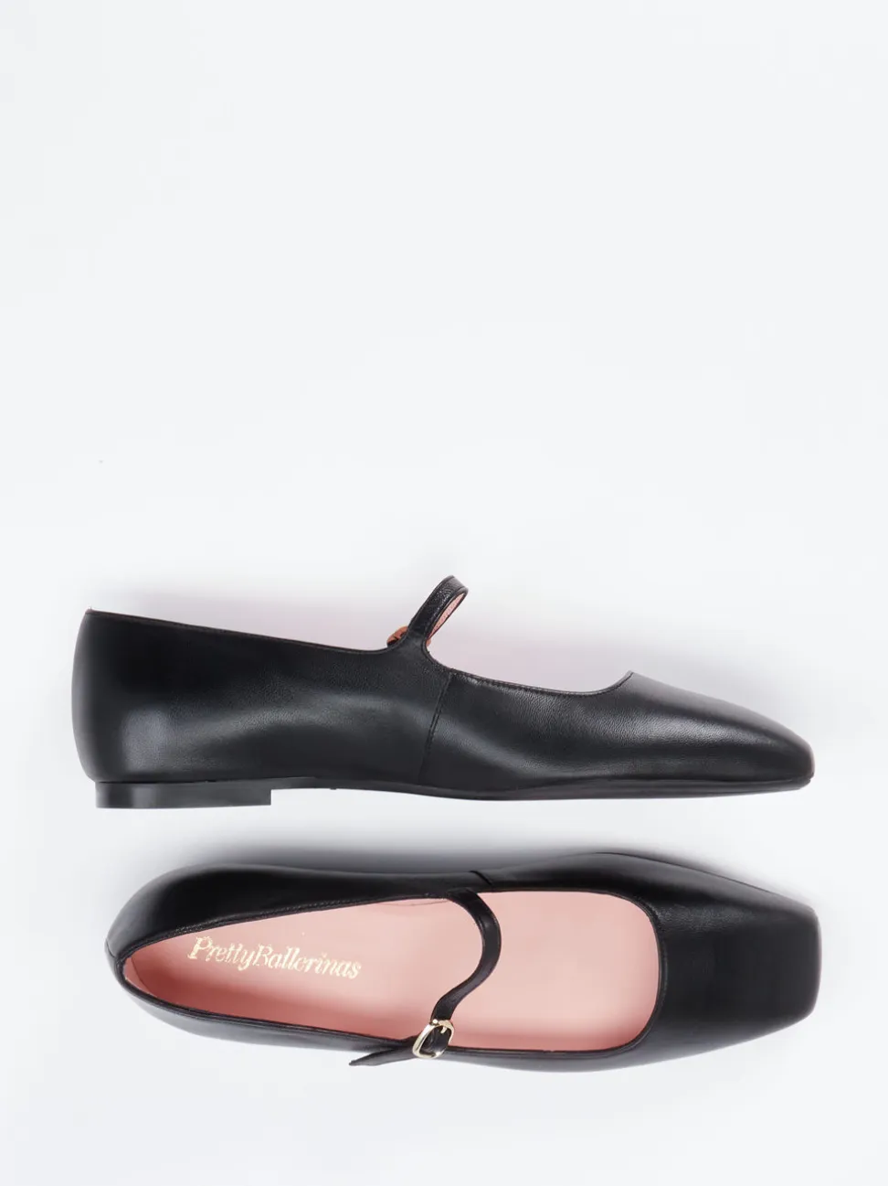 Pretty Ballerinas – Mary Janes aus Kalbleder Schwarz