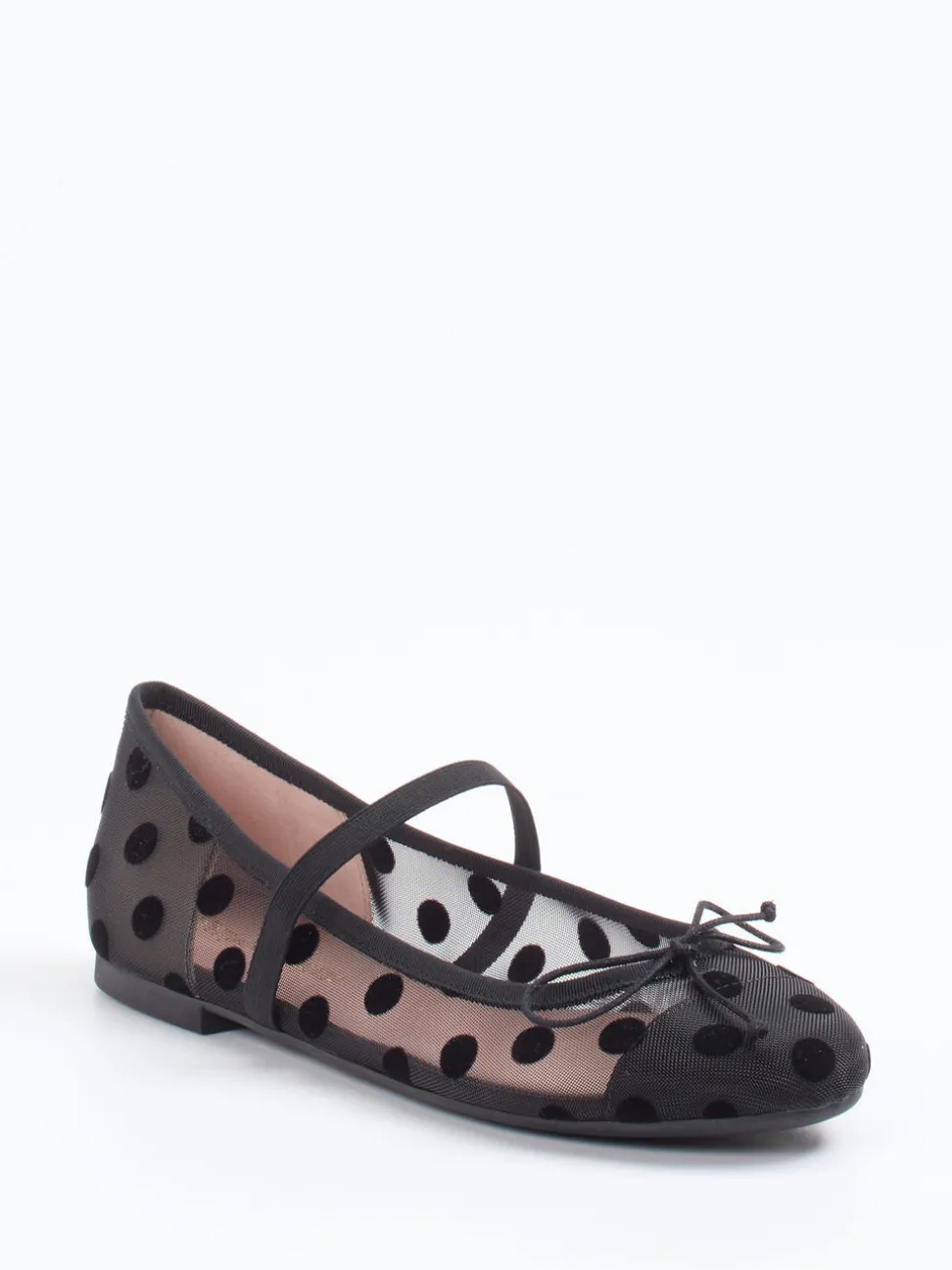 Pretty Ballerinas – Mary Jane Ballerinas aus Mesh schwarz