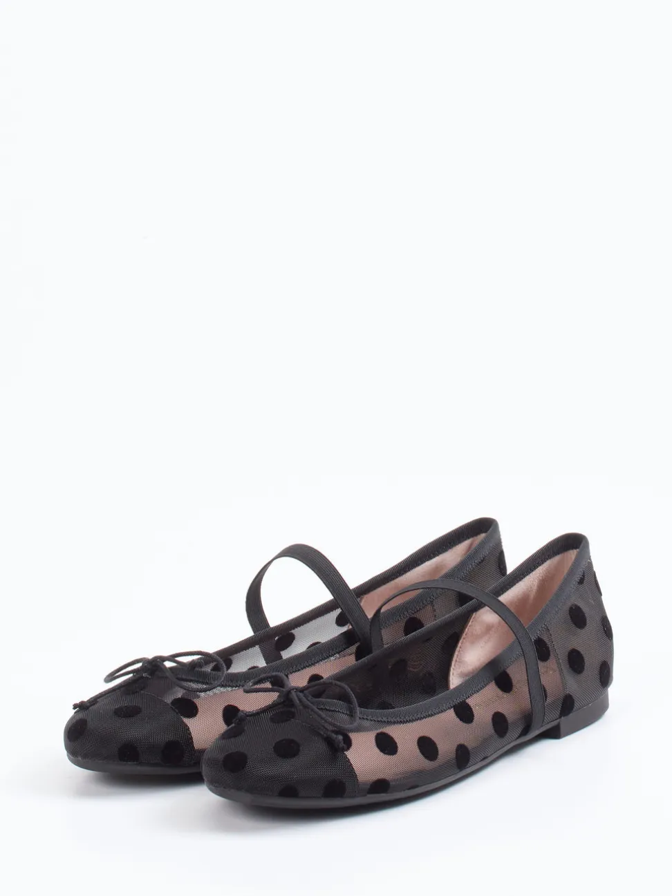 Pretty Ballerinas – Mary Jane Ballerinas aus Mesh schwarz
