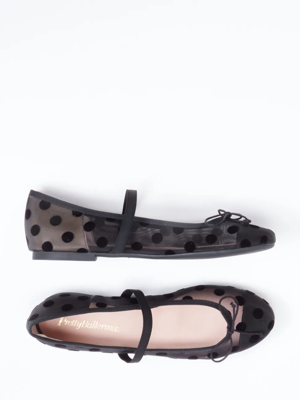 Pretty Ballerinas – Mary Jane Ballerinas aus Mesh schwarz