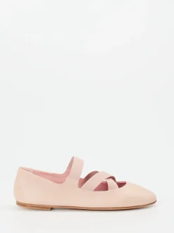 Pretty Ballerinas – Riemchen-Ballerina aus Lammleder rosa