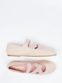 Pretty Ballerinas – Riemchen-Ballerina aus Lammleder rosa