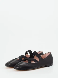 Pretty Ballerinas – Riemchen-Ballerinas aus Lammleder Schwarz